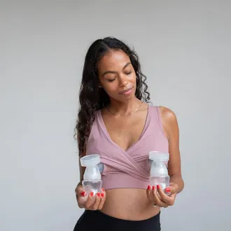 Love and Fit Everyday Luxe 3.0 Nursing & Hands-Free Pumping Bra in Blush at Nordstrom, Size Xxx-Large