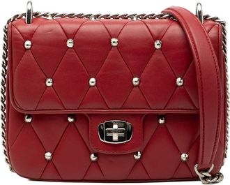 Miu Miu Pre-owned Miu Miu Studded Matelasse Leather Crossbody Ladies DEDE4ZAQQMZYDS49