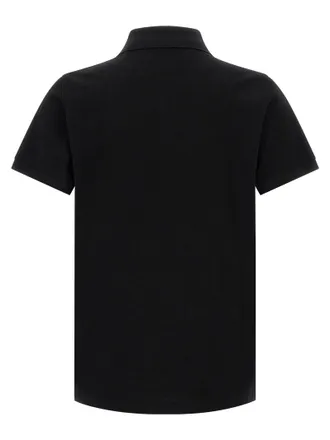 Fendi Logo Embroidered Polo Shirt - Black