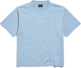 Balenciaga Ball T-Shirt E26 - Dames - T-shirts - Blauw - L - Katoen - Tops