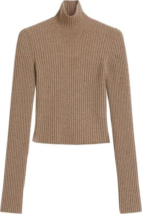 Max Mara Donkere Melange Aral 1234 - Dames - Coltruien - Bruin - S - Truien & Vesten