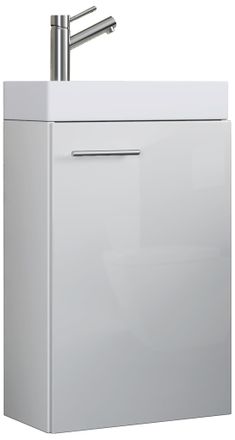 ebuy24 Ebuy24 - Set Vcm De 2 Piezas Lavadero Para Invitados Wc Ba&ntilde;o De Invitados Lavabo Juego De Ba&ntilde;o - Slito (blanco)