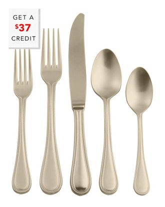 Mepra 5Pc Flatware Set With $37 Credit