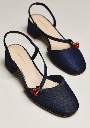 For Love & Lemons Charis Slingback Block Heels