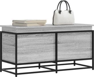 vidaXL Caja De Almacenaje Con Tapa Madera Gris Sonoma 100x40x51,5 Cm Vidaxl