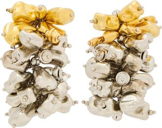 Dries Van Noten Beaded Drop Earrings - Silver - One Size