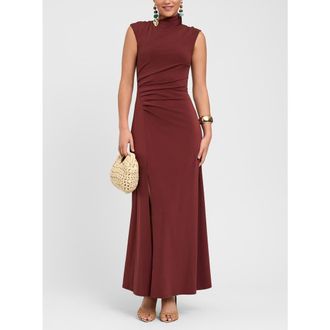 Rachel Roy Ramy Mock Neck Maxi Dress in Andorra Red at Nordstrom, Size X-Small