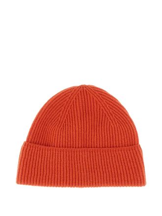 Pas Normal Studios ribbed beanie - men - Polyester/Merino - One Size - Orange