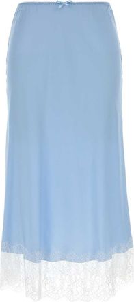 Moschino Light Blue Satin Skirt