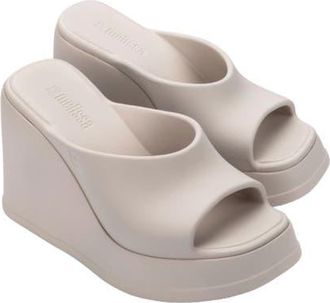 Melissa Waterproof Platform Wedge Sandal in Beige at Nordstrom, Size 10