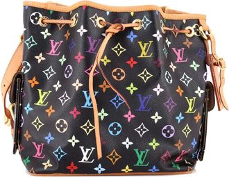 Louis Vuitton Petit Noe Monogram veelkleurige bucket-tas - Zwart
