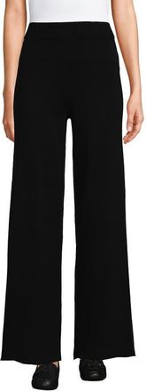 Lands End Fine Gauge Cotton Sweater Pants in Black at Nordstrom, Size X-Large