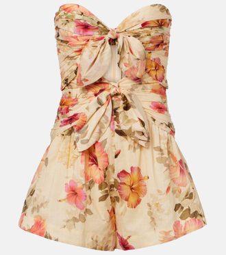 Zimmermann Mahon floral cotton romper