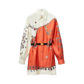 Versace Dames, Jurken, Veelkleurig, Maat: S Zijde