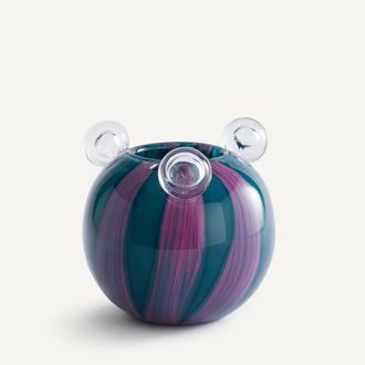 AM.PM Vaas in handgeblazen glas met 3 bellen, H18 cm, Celis