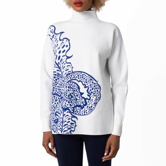 Ferragamo Ferragamo Jungle Print Turtleneck Sweater