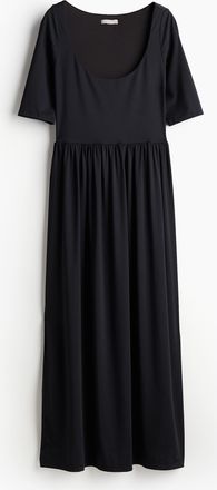 H&M Jerseykleid mit U-Ausschnitt - Schwarz