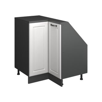 Vicco Armario Para Techo Inclinado Armario De Esquina Rion, Casa De Campo Blanca/antracita, 75.6 X 81.6 Cm Con 1 Puerta, Vicco
