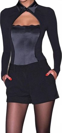 Fleur du Mal Tuxedo Short In Black