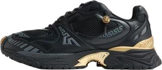 Versace Icaro Leather Sneakers Black Gold 1026188-1A19106_6BL5J