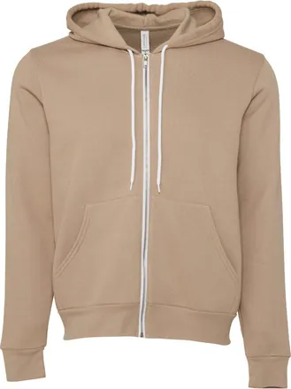 Bella + Canvas Canvas Unisex Zip-up Polycotton Fleece Hooded Sweatshirt / Hoodie