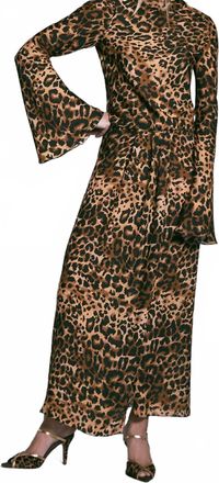 Johanna Ortiz Elegancia Gitana Ankle Dress In Leopard