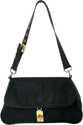 Prada Pre-owned Shoulder Bags, female, Black, Size: ONE SIZE Pre-owned Nylon Shoulder Bag