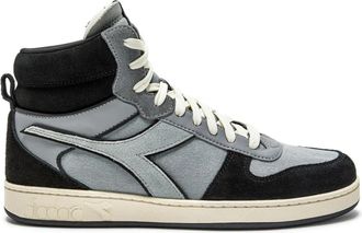 Diadora Canvas High Top Sneakers Zwart - Heren - Sneakers - Veelkleurig - 45 1/2 EU - Leer - Schoenen