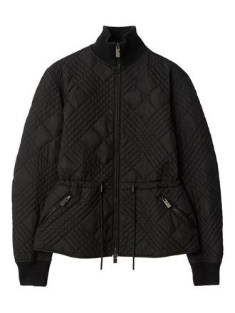 Burberry check-stitching jacket - Black
