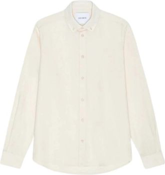 Les Deux Konrad Katoen Linnen Overhemd - Heren - Casual Overhemden - Beige - L - Katoen - Overhemden