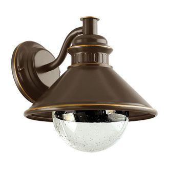 Eglo Eglo - Applique Esterno Classica Albacete Metallo Rame Vetro Bianco 1 Luce E27