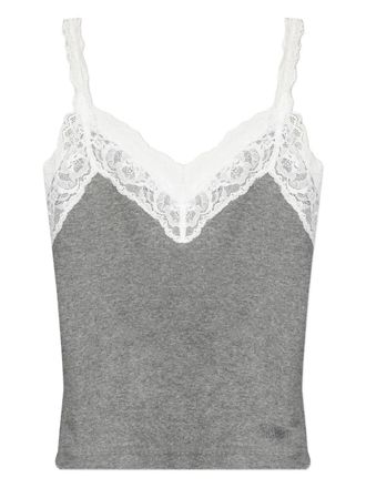 VETEMENTS laced top - women - Cotton - S - Grey