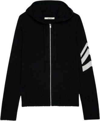 Zadig&Voltaire Truien & Vesten, Heren, Zwart, L, Kasjmier, Clash Arrow Cashmere Cardigan