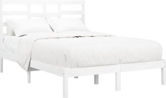 vidaXL Estructura de cama sin colchón madera maciza blanco 120x200 cm vidaXL