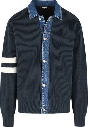 Dsquared2 Blauer Dsquared2-Pullover aus Baumwollmischung