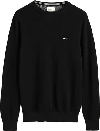 GANT Trui met textuur - Zwart