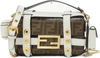 Fendi Pre-owned Handbags, female, White, Size: ONE SIZE Pre-owned Canvas fendi-bags
