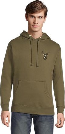 Pendleton Stag Graphic Hoody Mens Sweatshirt Military Green/Black : 2XL, Cotton/Polyester