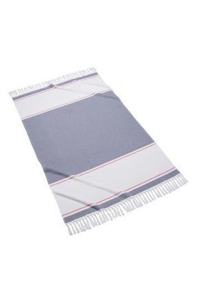 Kassatex Glendale Colorblock Fringed Beach Towel in Navy at Nordstrom Rack