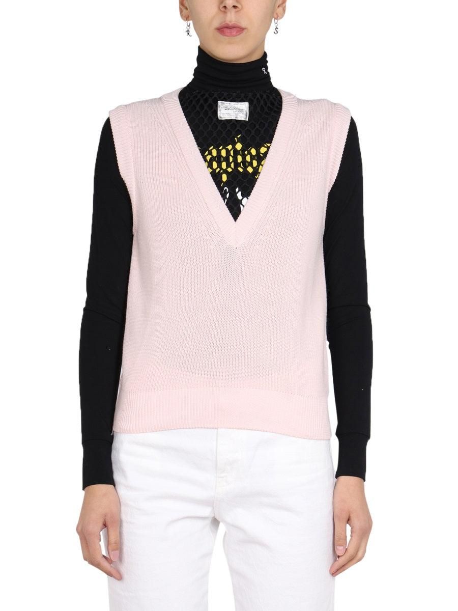 Moromoro2 ニット color knited string vest Knitwear Knitted Vests: Shop 5 Brands up to −40% | Stylight