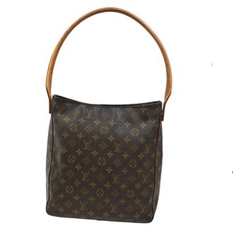 Louis Vuitton Looping Handbag Monogram Canvas Brown Canvas Handbag (Pre-Owned)