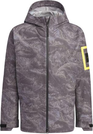 adidas x National Geographic Allover Print RAIN. RDY Jacket Asia Sizing Silver Violet IS9512