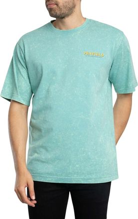 Penfield Mens Whale Scene T-Shirt, Dusty Turquoise, XXL