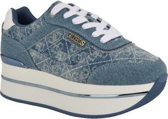 Guess Hansin Platform Sneaker in Blue at Nordstrom, Size 5.5
