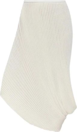 Issey Miyake Flow Rok - Dames - Midirokken - Wit - M - Polyester - Rokken
