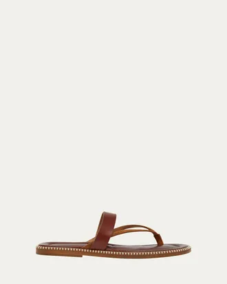 Dries Van Noten Mens Thong Leather Sandals