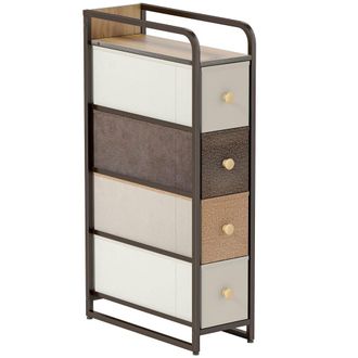 HOMCOM C&oacute;moda de tela 20x47x84.5 cm multicolor