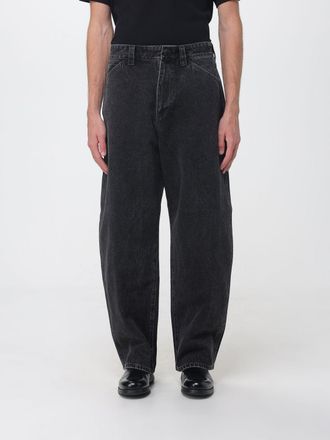 Paul Smith Baggy Five-Pocket Jeans in Black Cotton Denim with Mid-Rise Waist