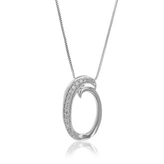 Vir Jewels 1/10 cttw Lab Grown Diamond Alphabet Pendant Necklace in Sterling Silver with Chain For Women