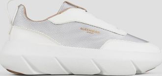 Alexander Smith Eclipse Woman in white leather and silver technical fabric